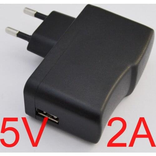 1PCS 5V 2A EU High quality IC program 5V2000mA USB Charger Power Adapter with USB Charger for Tablet PC
