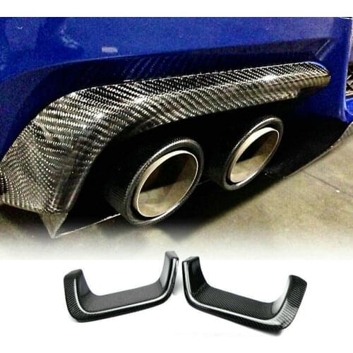 2pcs Real Carbon Rear Bumper Exhaust Heat Shields For Subaru Impreza GRB GVB WRX STI Wangon Hatchback 5-Door 2008-2014 2010 10th