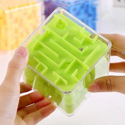 3D Maze Magic Cube Rolling Ball Game Anti-stress Childrens Intelligence Maze Puzzle Science Educational Relax Toy Gift for Kids