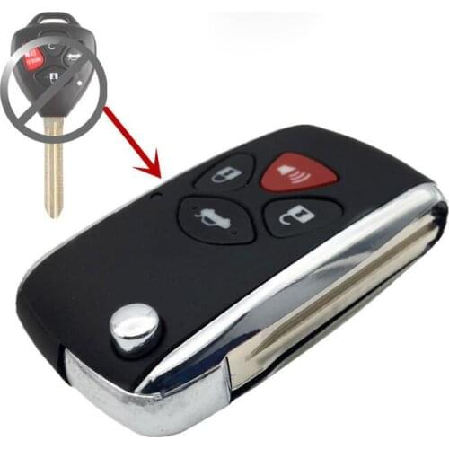 4 Buttons Modified Replacement Flip Floding Remote Key Shell Case Car key Blank For Toyota Camry Corolla RAV4 Reiz Vios (New)