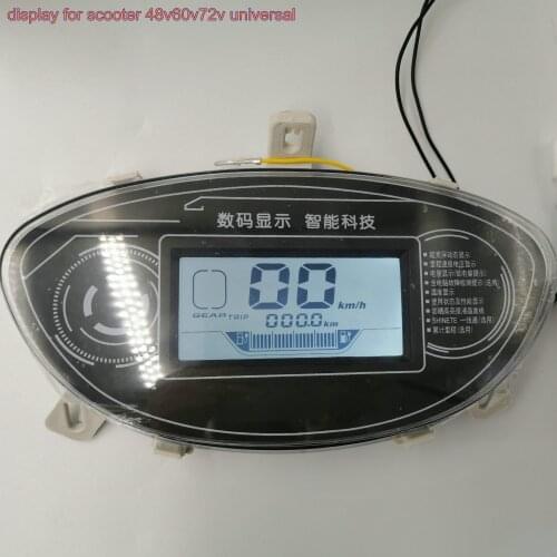 48v60v72v universal display speedometer instrument for electric bike scooter tricycle motorbike pedal scooter with 3speed wires