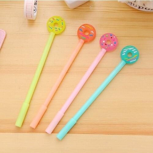 8 Pcs Stationery Korean Creative Lollipop Donut Candy Gel Pen Student Ball Pen Stationery