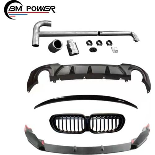 Automotive Body Parts For 1 Series F52 MP Style Car Parts With Front Lip Grille Rear Diffuser Rear Spoiler And Exhaust Pipe