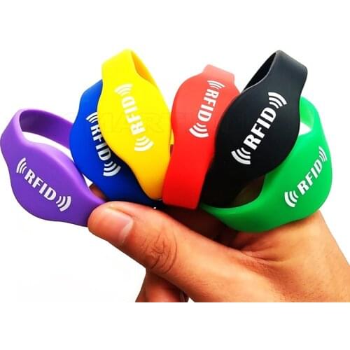 100pcs/lot 125KHZ T5577 RFID Wristband Bracelet Proximity EM4305 Rewritable ID Card For Swimming Pool Door Access RFID Bracelet