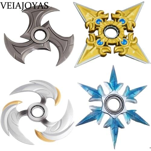 4 Styles LOL Shadow Master Zed Shuriken Weapons Keychains Game Toys Darts Model Metal Pendants Key Chain Kids Party Charms Gifts