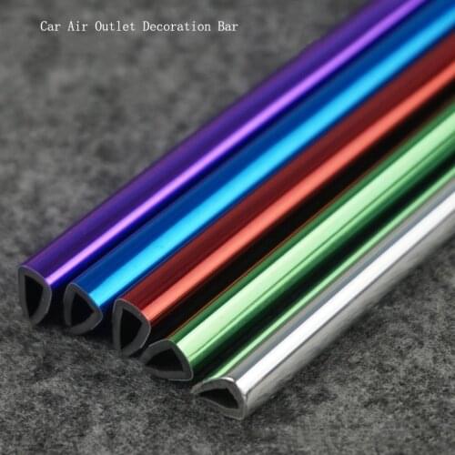 Car Air Outlet Decoration Strip Electroplate Car Decoration Strip Car Styling For Renault clio megane 2 3 captur logan kadjar