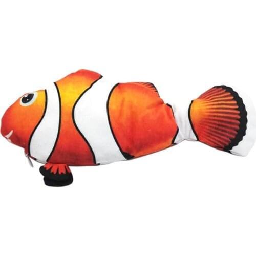 Electric Moving Fish Cat Toy LED Realistic Simulation Wagging Dancing Jump Fish 69HE