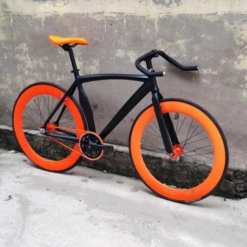 Track Bike Fixie Bike With Aluminum Alloy Frame Fork 70mm Wheel Aluminum Alloy Wheel Single Speed Bicycle 700C Fixed Gear Bike