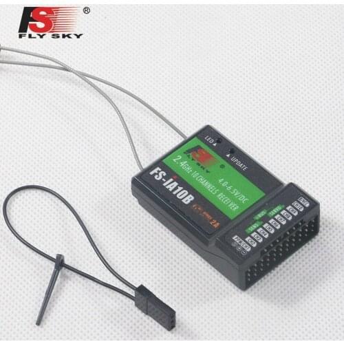 FLYSKY 2.4G 10CH FS-iA10B Receiver PPM Output With iBus Port for FS-I10 FS-I6S Transmitter FPV Racing Drone Quadcopter
