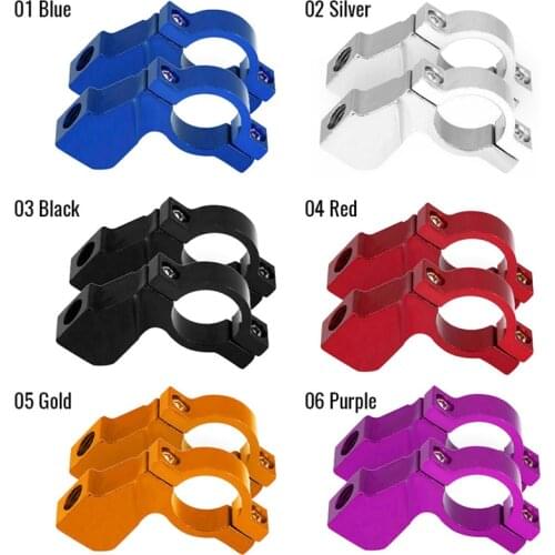 2pcs Universal Motorcycle Bike ATV rear View Mirror Bracket Mount Adapter Holder Clamp Screw CNC Aluminum 22mm 7/8" Handlebar