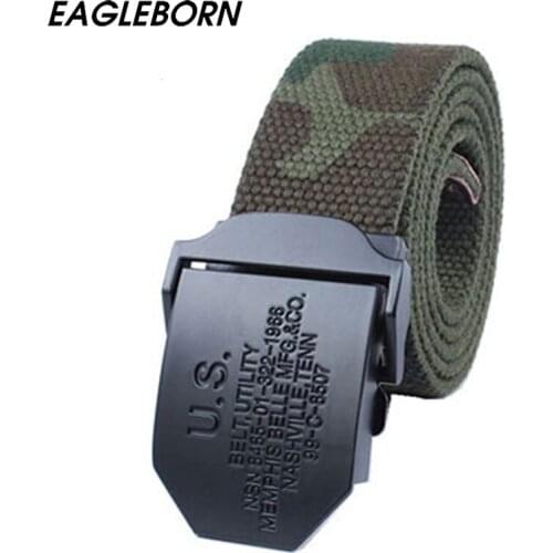 2021 Brand Hot U.S. Men Canvas Belt Military Equipment Cinturon Western Strap Mens Belts Luxury For Men Tactical Brand Cintos