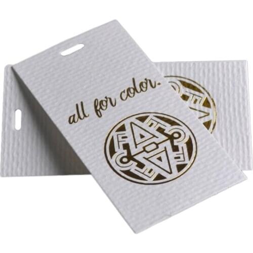 Fashion texture paper hang tag with pink ribbon and safety pin