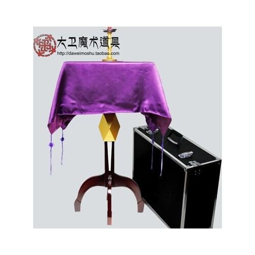 Mult-Function Floating Table (Anti Gravity Box + Metals Candlestick), Illusions, Magic Tricks Satge Magic Props,toys