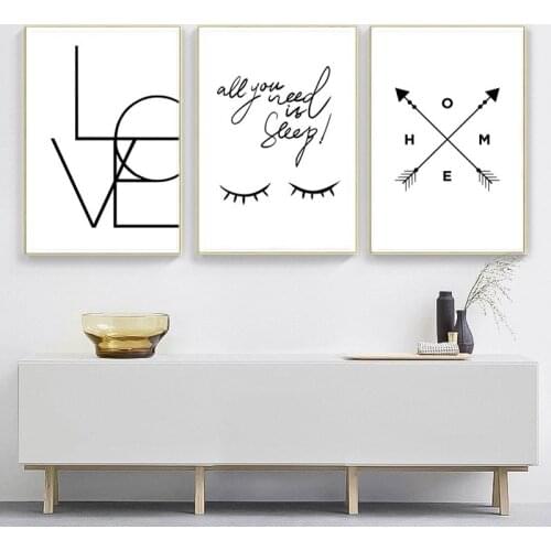 Poster Nordic Eyes Black And White Posters And Prints Love Letter Poster Wall Art Canvas Painting Art Print Pictures No Framed