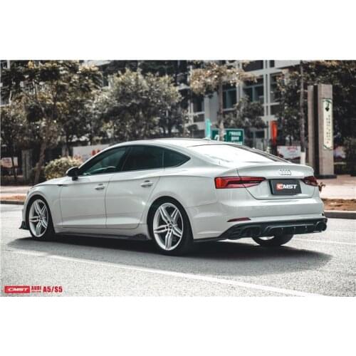 Suitable for A5 Audi Carbon Fiber S5 Modified Front Spade Side Skirt and Lip Rear Spoiler