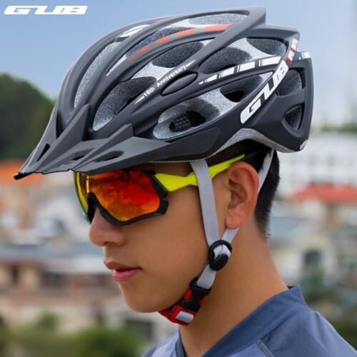 GUB MTB Bike Cycling Helmet Integrally-molded Road Bicycle Helmet With Brim Men Women Hat Outdoor Riding Safety Cap Fits 57-60cm