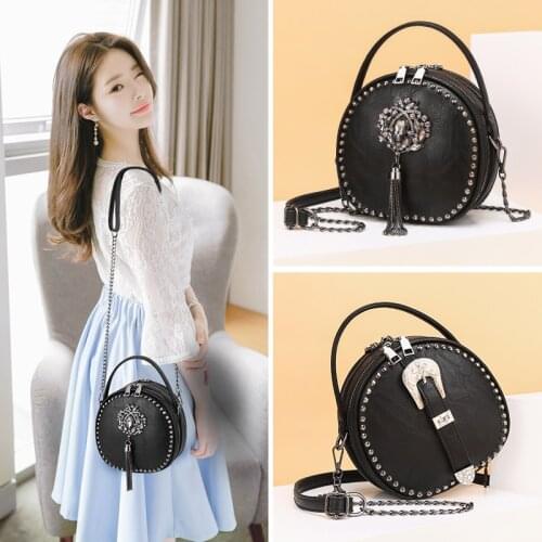 Simple Temperament Western Style Handbags 2021 New Fashion Trend Wild Ins2021 Shoulder Messenger Bag Small Round Bag