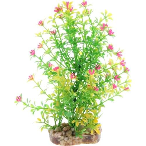 Amphibians Reptile Terrarium Vivid Plastic Grass Bonsai Decoration