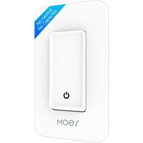 Smart Push Switch No Neutral WiFi Button Switch Smart Remote Control Tuya Smart Life App Works With Alexa Google No Capacitor