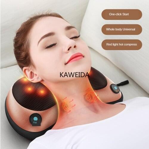 Back Massager Neck Massager Massage Pillow with Heat Shiatsu Kneading Massager For Shoulder Waist Use At Home Office Massage