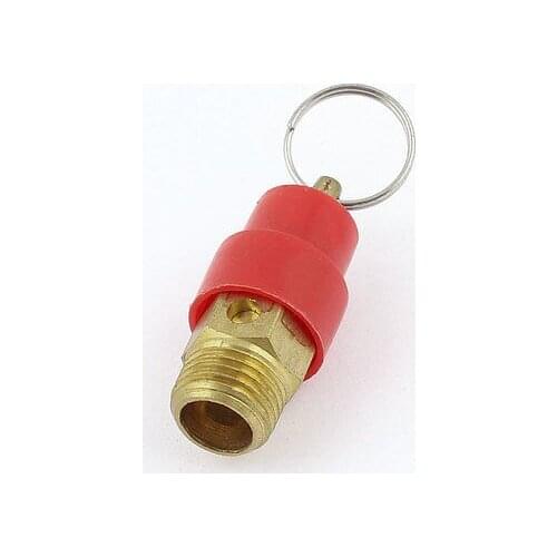 Gold Tone 1/4 PT Male Threaded 4Kg Air Compressor Safety Valve