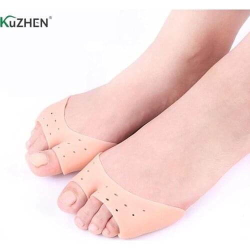 1Pair Soft Insert Non-slip Feet Protection Pain Relief Silicone Bunion Corrector Toe Separator Corrector Foot Bunions High Heel