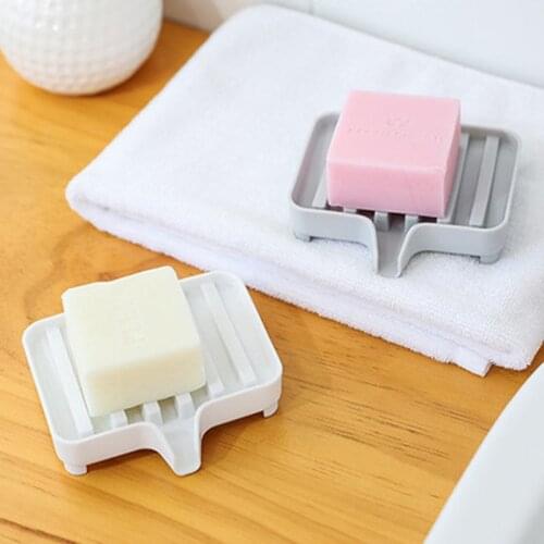 1PC Soap Dish Plate Holder Sponge Holder PP Wheat Straw Storage Rack Drain Soap Box Tray Soapbox Shower Soap Tray Tool