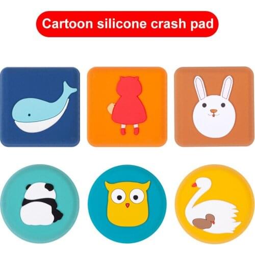 1 PC New Silicone Wall Protector Door Handle Bumper Guard Stopper Self Adhesive Rubber Round Door Crash Pad Anti-slip Sticker