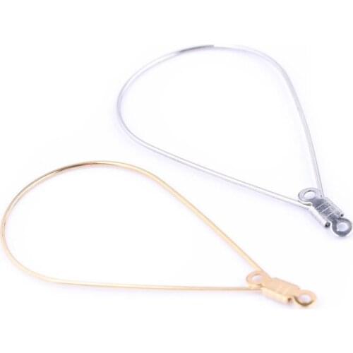 Onwear 10pcs 23x45mm Stainless Steel Gold plated Teardrop Shape Earring Connectors diy charms for jewelry making