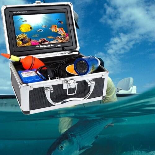 1000TVL 12pcs Lights Controllable Underwater Video Fishing Camera Kit Fish Finder Cam Support DVR Video Recording