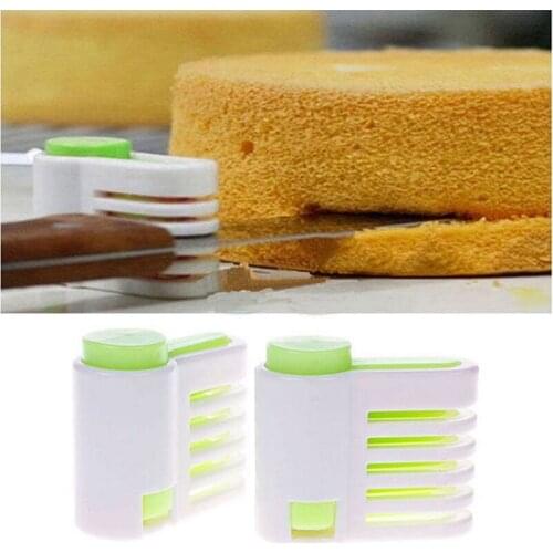 2 pcs/set 5 Layers Bread Slicer Food-Grade Plastic Cake Bread Cutter 5 Levers Cutting Bread Knife Splitter Toast Slicer