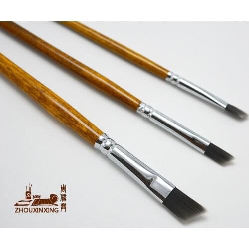 3pcs/Set black Forest series B paragraph Knife shape hair paint brush set nylon oil paint brush artists paintbrush Art Supplies