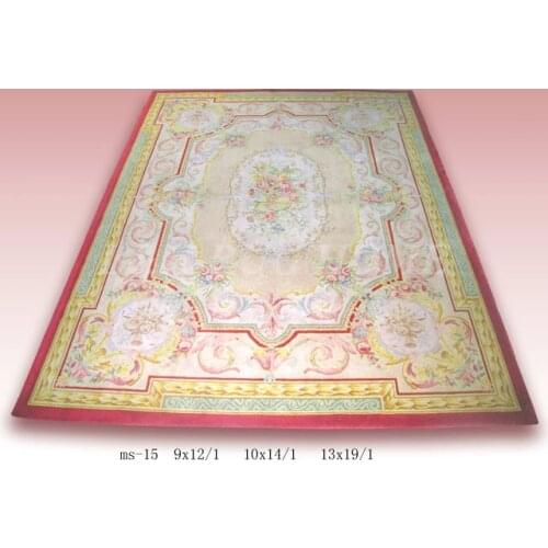 Free shipping 10'x14' 90 Line Savonnerie carpet hand knotted woo European renaissance Carpet for home decoration