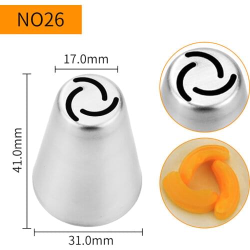 Free Shipping Stainless Steel 18/8 Standard Russian Flower Pastry Icing Tips Cake Decorating Cupcake Nozzle #NO26