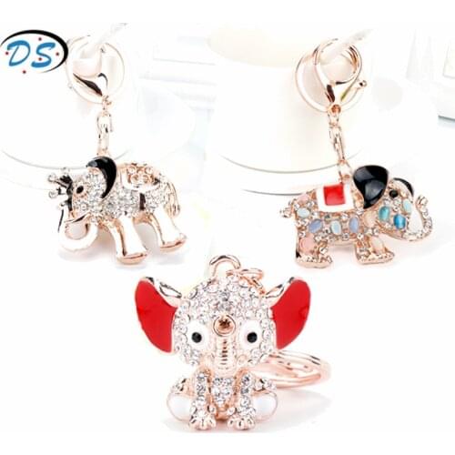 Lucky Elephant Keychain Jewelry Key Pendant Key Rings Fashion Accessories Key Chain Trinket Handbags Key Holder