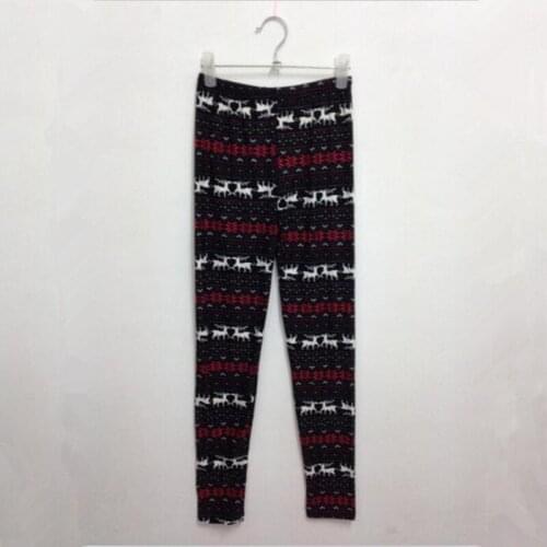 AECU Pencil Pants Womens Autumn Winter Snowflake Fawn Graphic Stretchy Leggings Pants Women Trousers Pantalon For Women