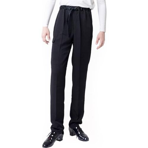 Latin Dance Pants Male Rumba Chacha Tango Samba Salsa Male Adult Elastic Waist Loose Trousers Practice Performance Wear DN4094