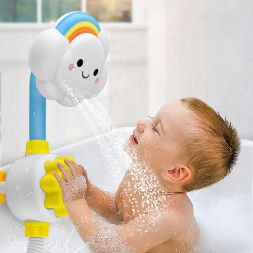 Baby Bath Toys Spray Bathing Tub Water Toy Cloud Water Pump Bathtub Toys for Toddlers Baby Water Fountain Bathroom Water Toys