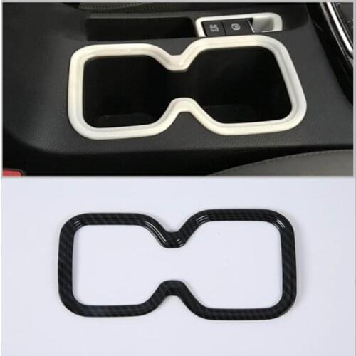 For KIA Sportage R 2018 1PC Carbon Fiber ABS Chrome Car Front & Rear Water Cup Frame Cover Trim Car Styling Auto Accessories