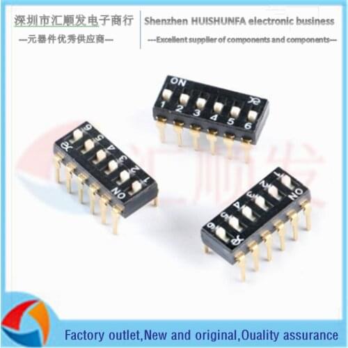 DSIC06LHGET 2.54mm pitch 6-bit high push in-line DIP switch/dip code switch