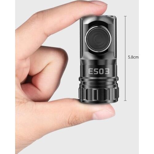 ES03 black super bright flashlight rechargeable small outdoor mini household portable xenon lamp with long battery life