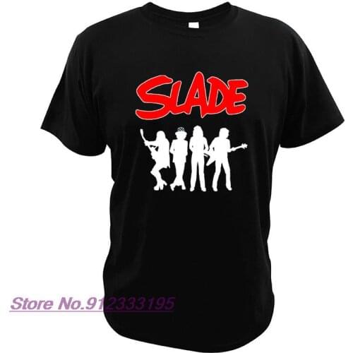 The Slade Box T Shirt Slade Four Disc Box Album Tshirt English Rock Band Short Sleeve Camiseta Pure Cotton EU Size Tee Tops