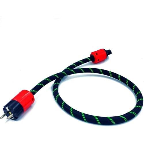 HiFi furutech fp-314ag power cord power cord with oyaide p-320e Schuko EU plug AC cable hifi vinsle with flame retardant mesh