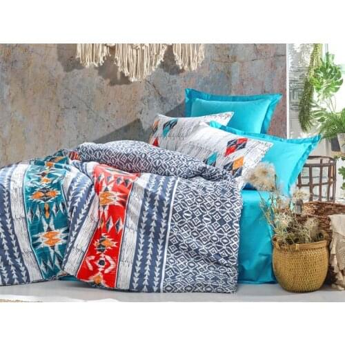 Cottonbox Ethnic Marika Double Personality Duvet cover set Navy Blue