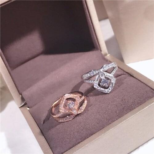 New Fashion Jewelry Crown Open Rings For Women Wedding Band Trendy Adjustable Zircon Rings Set Jewelry Gift