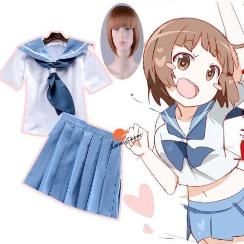 Anime KILL la KILL Mankanshoku Mako Cosplay Costume Short Wig Sailor Women Girls Skirt Dress Halloween Christmas Party Uniform