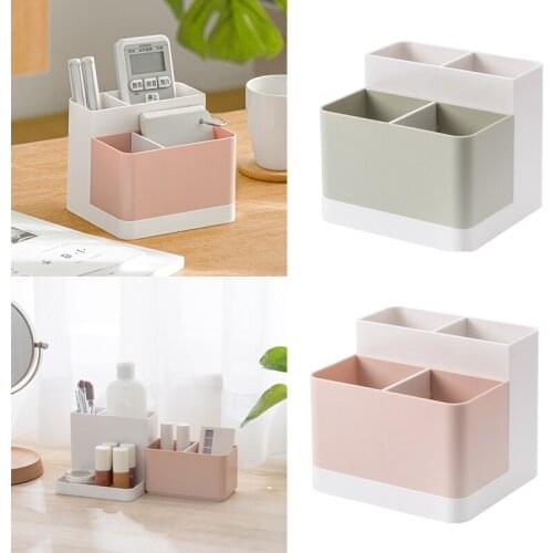 Creative Desktop Plastic Storage Box Makeup Organizer Cosmetic Jewelry Storage Case Pencil Card Holder Home Office Supplies
