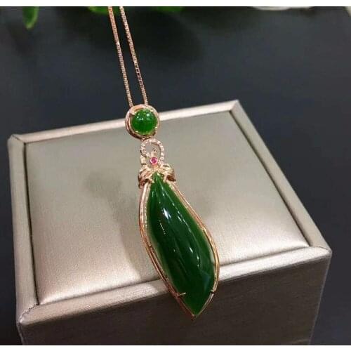 S925 silver inlaid and Tian Biyu Pendant 2952