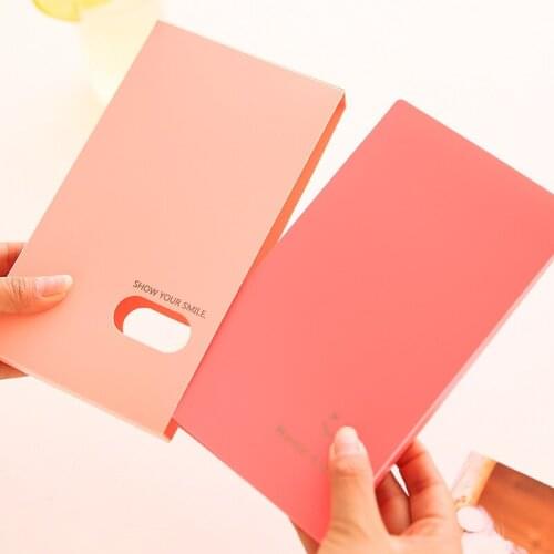 Multifunctional Business Card Photo Album Picture Card Holder Book Candy Color Smile PVC Album for 3 inch ID Cards