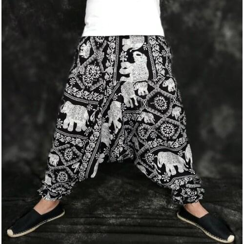 Hiphop Mens Harem Pants Baggy Drop Crotch Sweatpant Trousers Wide Legs Joggers Man Pants Clothing Pantalones Hombre